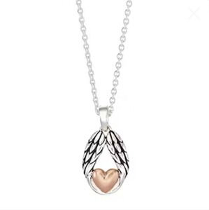925 Sterling Silver Link Heart Pendant Necklace